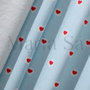 Alternative view of Sintético PVC Coração - Fundo Azul