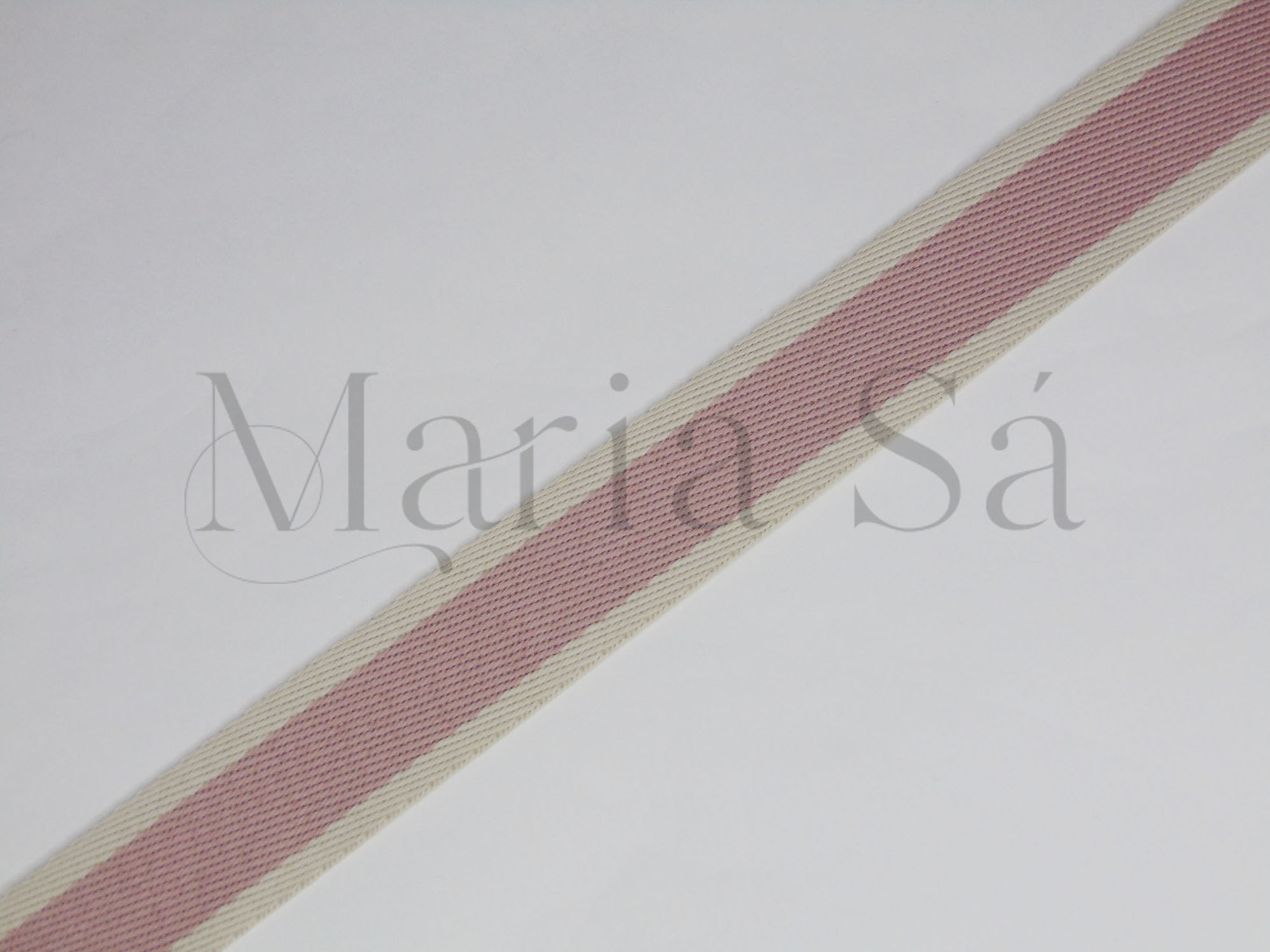 Alça 30 mm Listras Rosé/Palha Dupla - Image 2