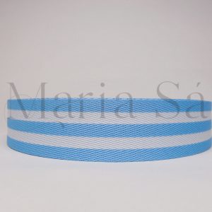 Alça 40 mm Listras Azul Bebé/Branco