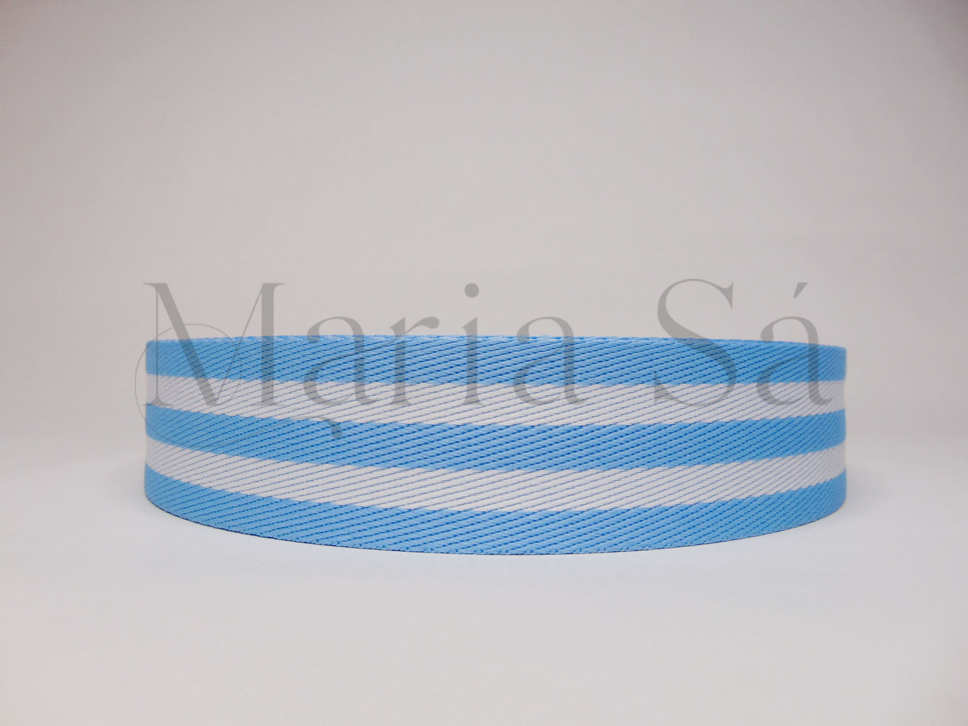 Alça 40 mm Listras Azul Bebé/Branco