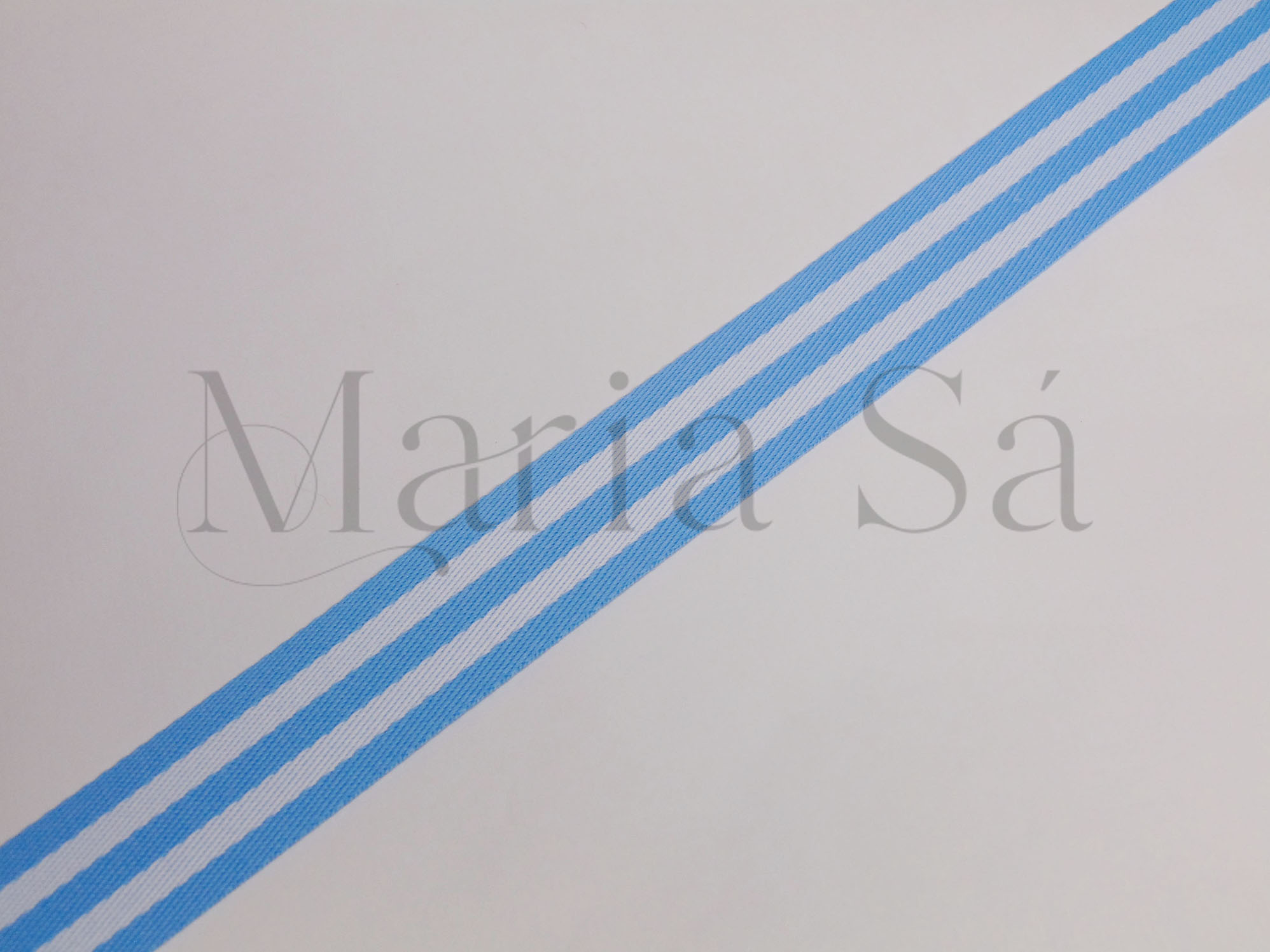 Alça 40 mm Listras Azul Bebé/Branco - Image 2