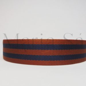 Alça 40 mm Listras Castanho/Azul Marinho