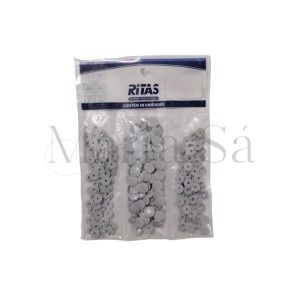 Botão de Pressão Ritas 12 MM - Cinza Claro - 50 UN