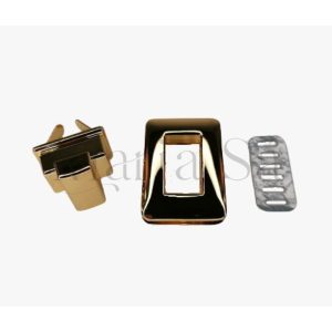 Fecho Torniquete Ouro 35mm x 15mm