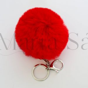 Pompom Pêlo Macio Sintético - Vermelho Grande