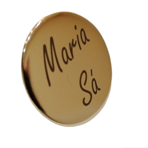 Etiqueta Metálica Ouro 2,8 cm - Pack 10 UN