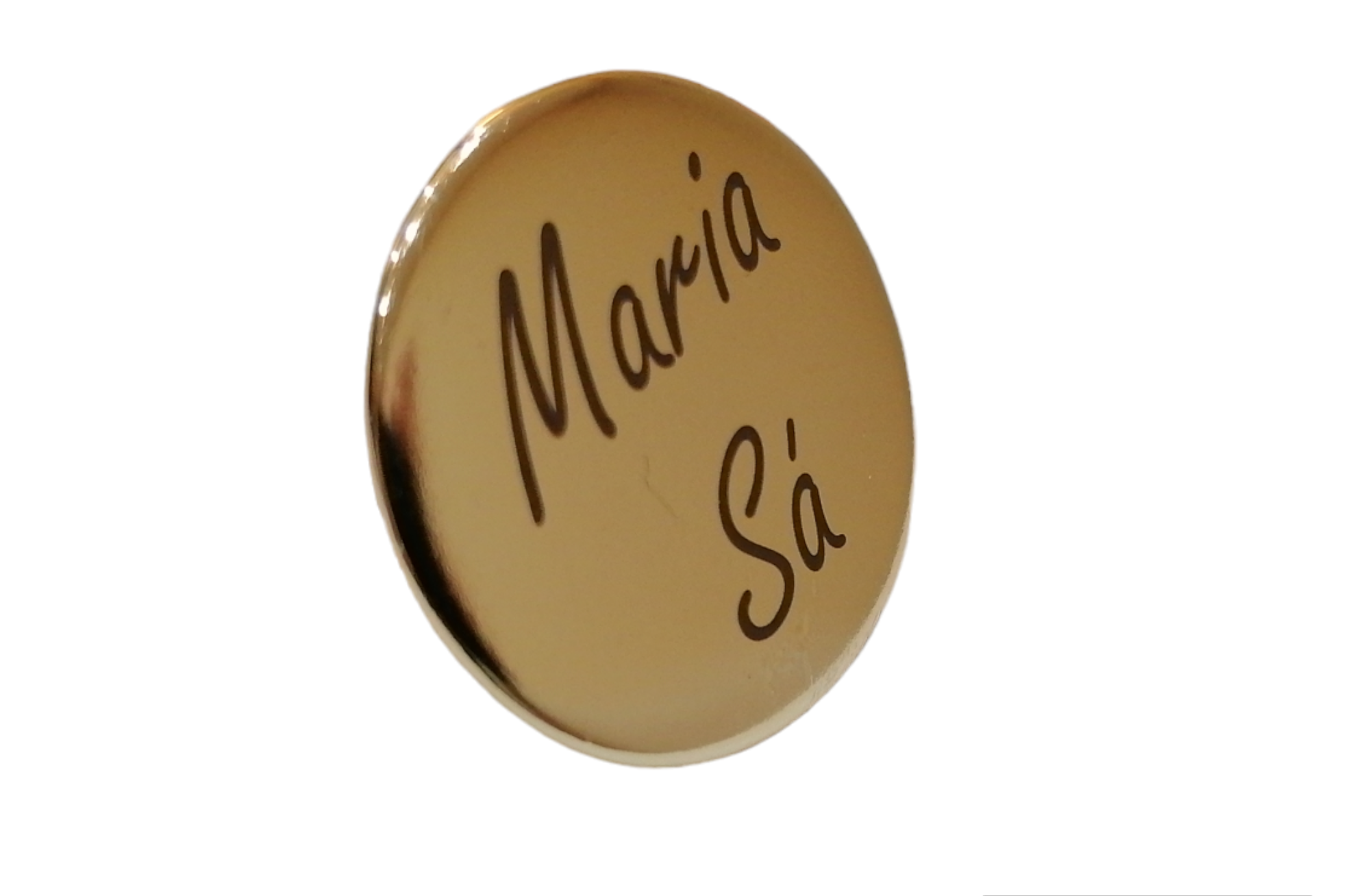 Etiqueta Metálica Ouro 2,8 cm - Pack 10 UN