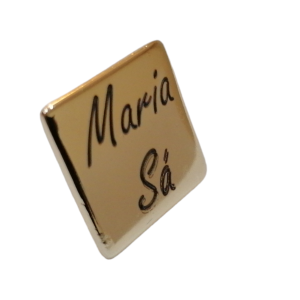 Etiqueta Metálica Ouro 1,9 x 1,9 cm - Pack 10 UN