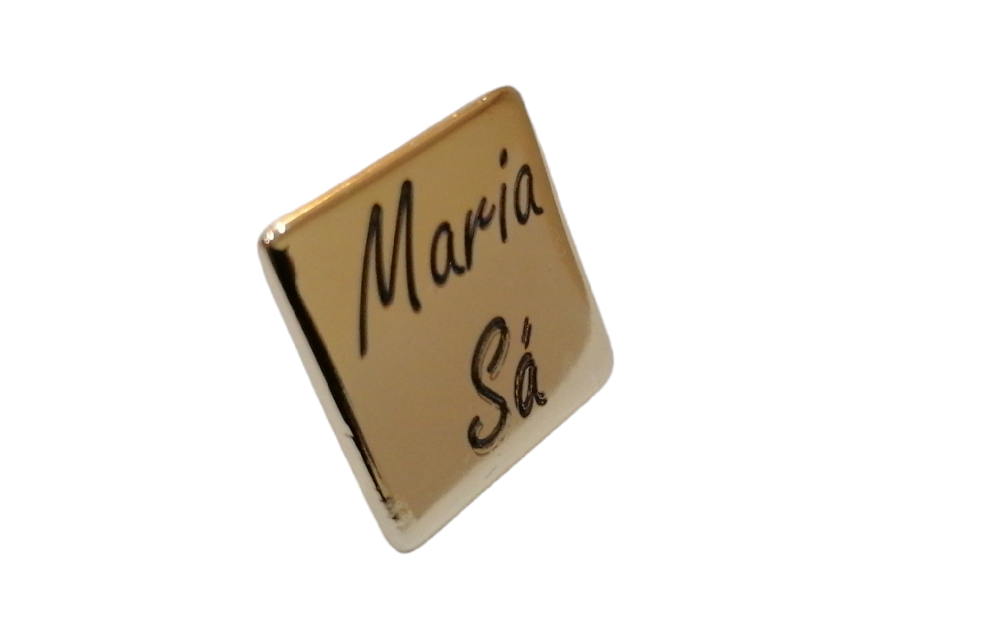 Etiqueta Metálica Ouro 1,9 x 1,9 cm - Pack 10 UN